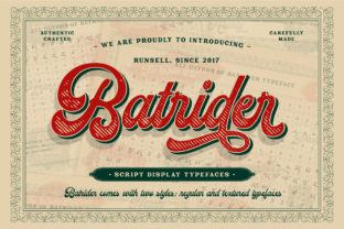 Batrider: A Vintage Display Font for Creative Campaigns