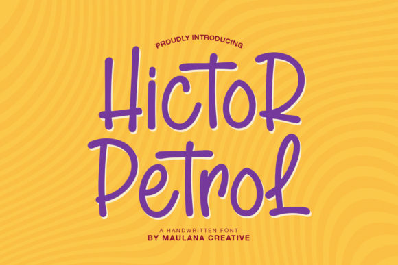 Hictor Petrol: A Handwritten Display Font for Makers and Sellers